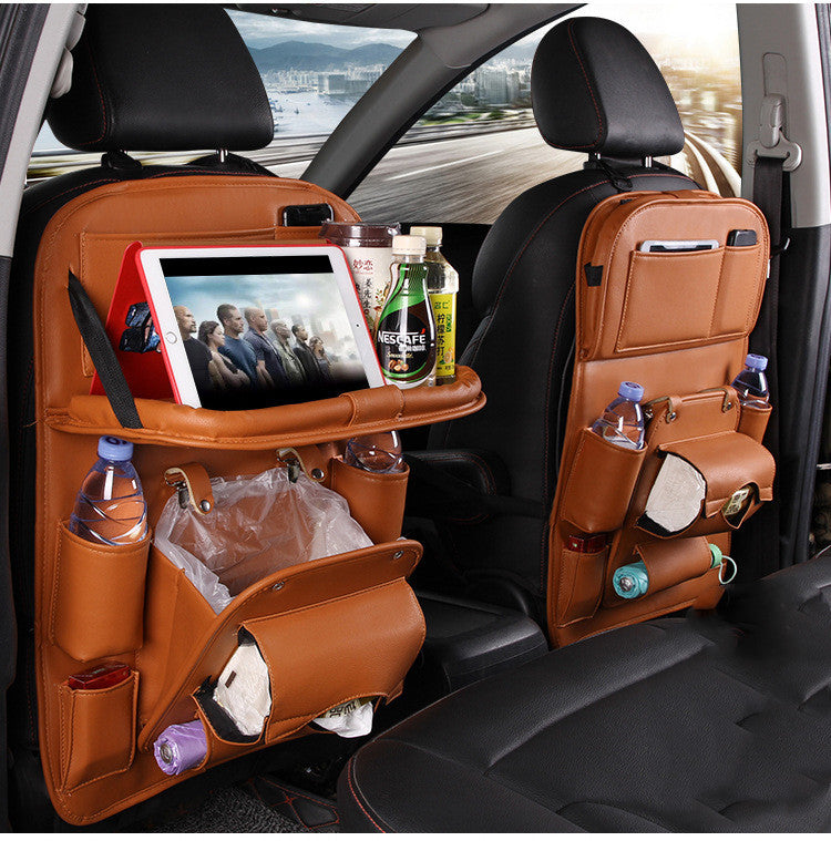 Leather-Style Seat Storage Bag & Organizer