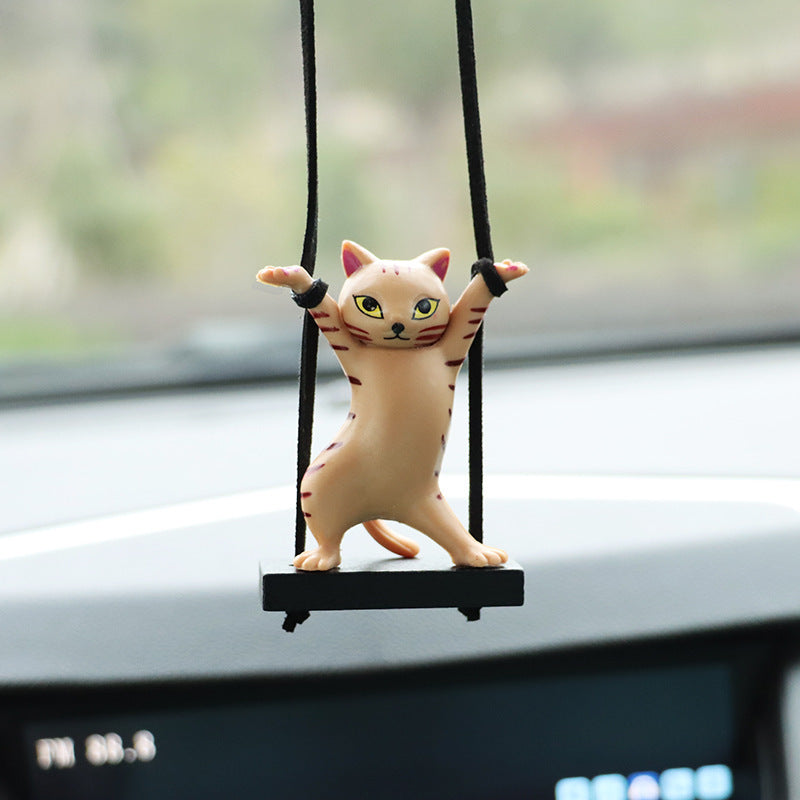 Rearview Mirror Cat Charm