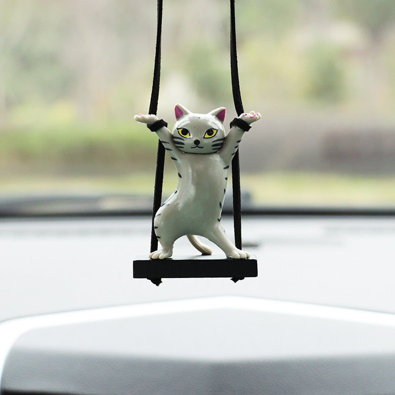 Rearview Mirror Cat Charm