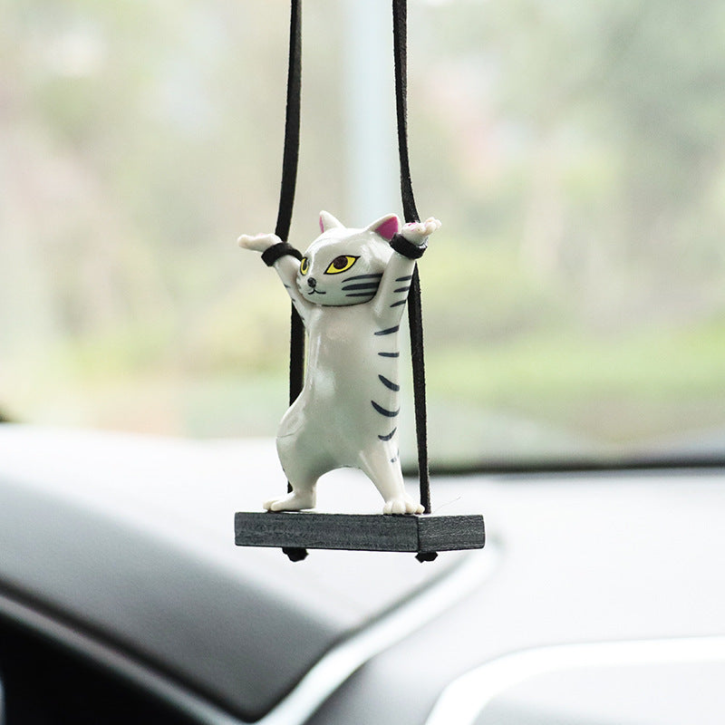 Rearview Mirror Cat Charm