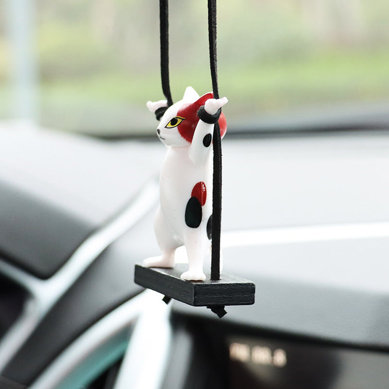 Rearview Mirror Cat Charm