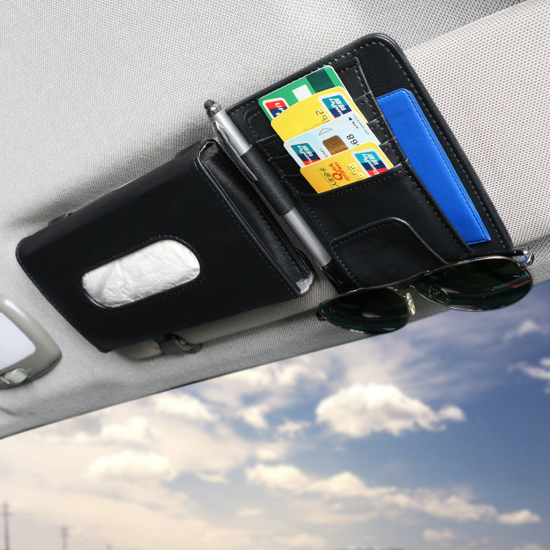 Car Sun Visor Tissue Box With Addition Clip