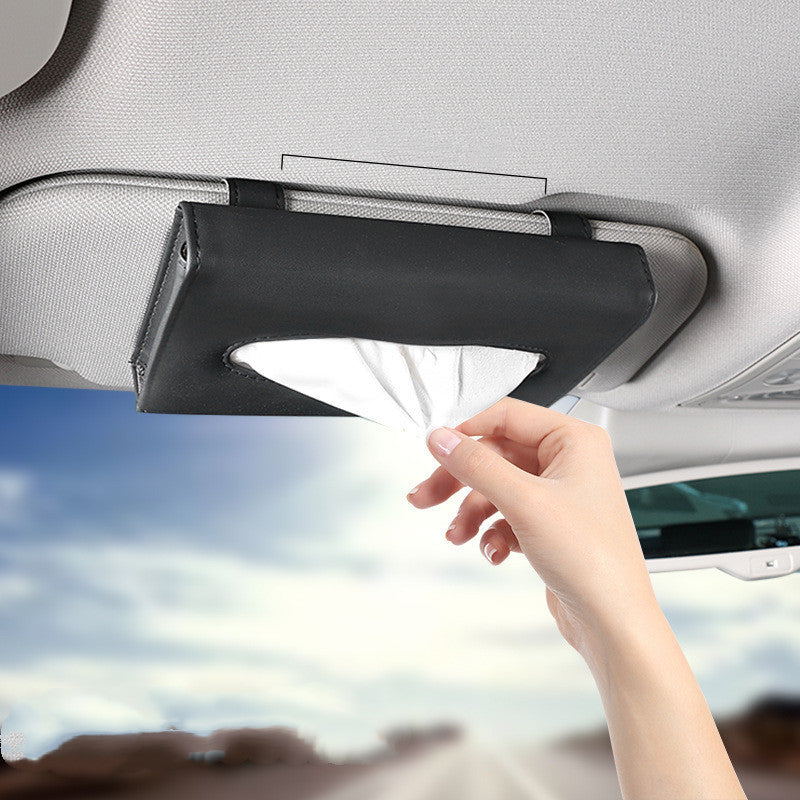 Car Sun Visor Tissue Box With Addition Clip