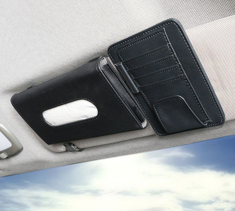 Car Sun Visor Tissue Box With Addition Clip