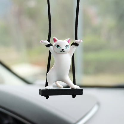 Rearview Mirror Cat Charm