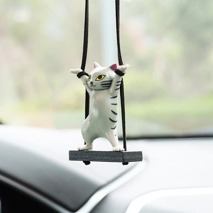 Rearview Mirror Cat Charm