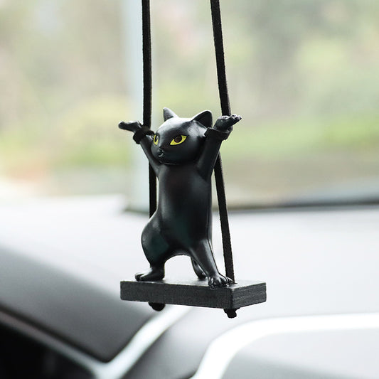 Rearview Mirror Cat Charm
