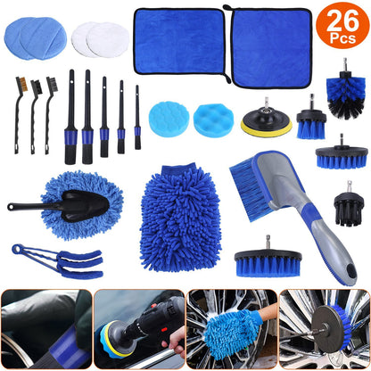 Car Detailing Brush, 26 Piece Kit